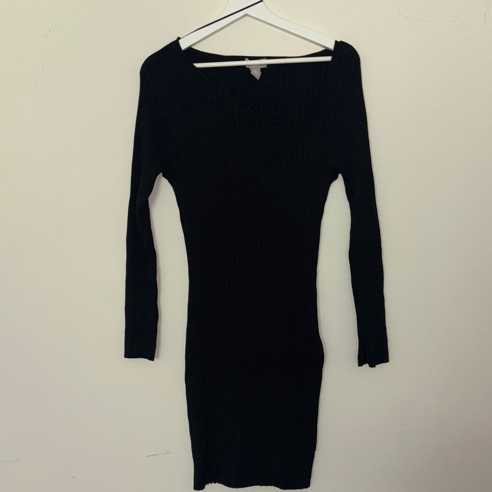 H&M Black Long Sleeve Dress